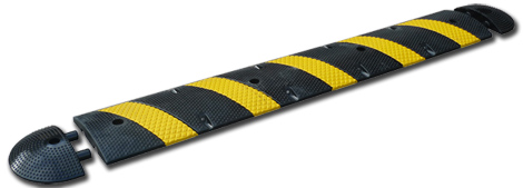 Yellow Stripe Rubber Embeded Speed Humps